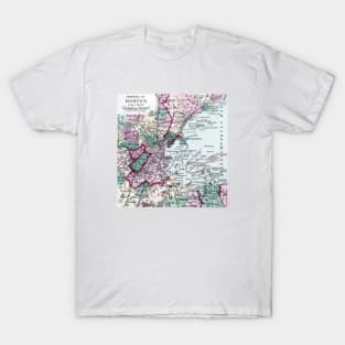 1875 Map of Boston and Environs T-Shirt